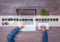 南宁软件开发公司排行榜（南宁软件开发有限公司）