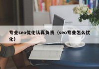 专业seo优化认真负责（seo专业怎么优化）