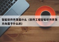 智能软件开发是什么（软件工程智能软件开发方向是干什么的）